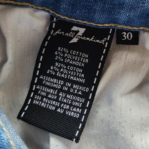 7FAM 7 For All Mankind "Ali" Midrise Flare Bootcut Jeans Blue | Women's Size 30 - Picture 13 of 15